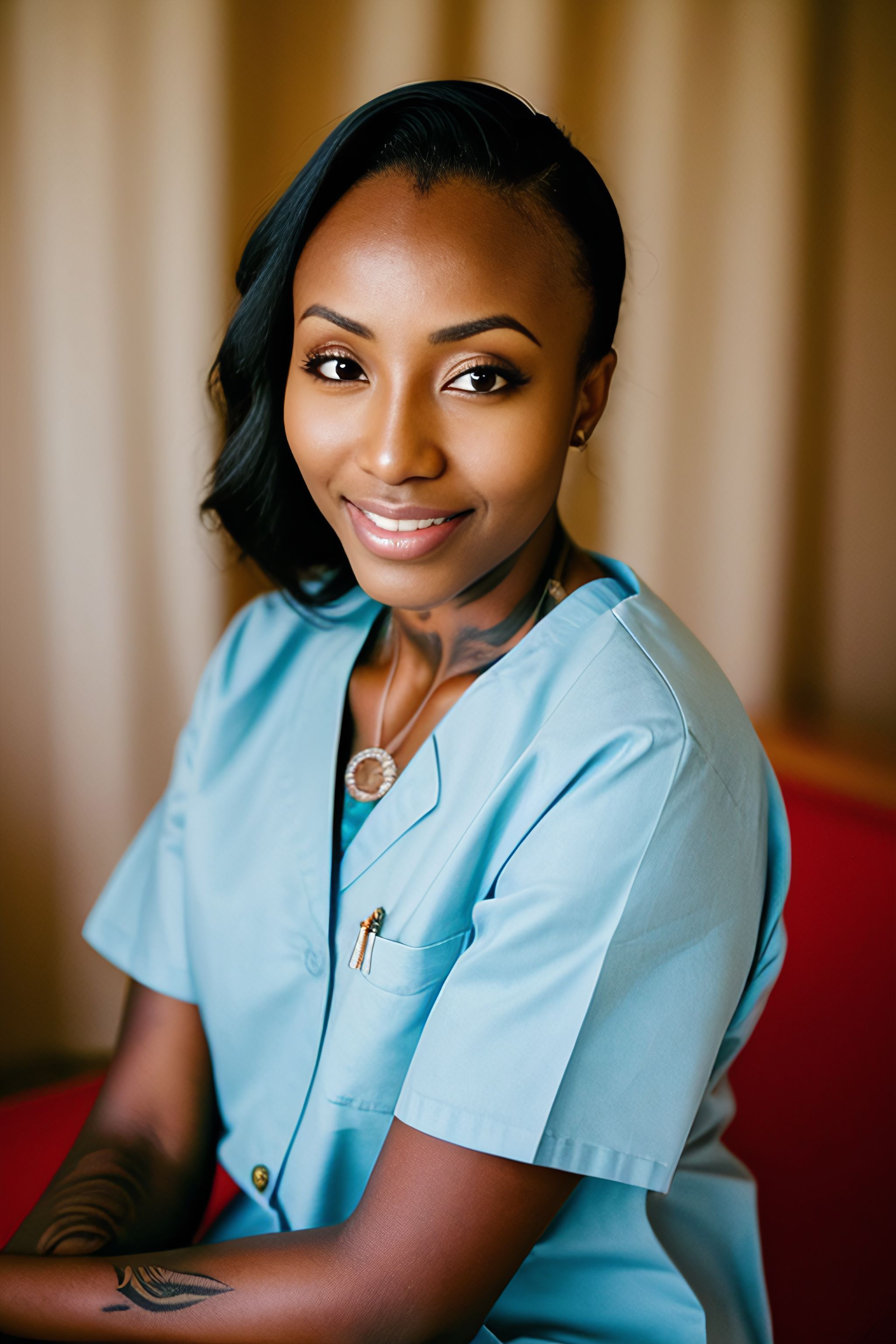 Portrait generated with Stable Diffusion.